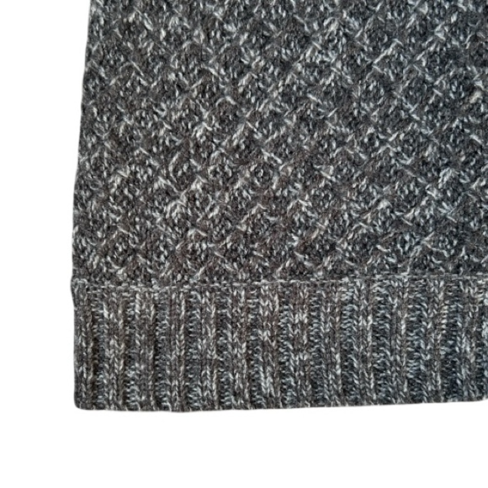 St John's Bay short sleeve open front cardigan sweater marled dark gray knit L - Picture 10 of 12